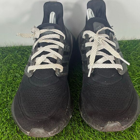 Adidas UltraBoost 21 Triple Black Running Shoes Men Size 10 Black - Picture 3 of 9